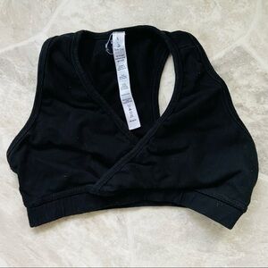 ZEN CHI black cotton stretchy athletic yoga sports bra size small